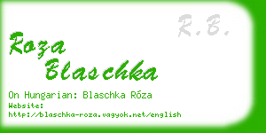 roza blaschka business card